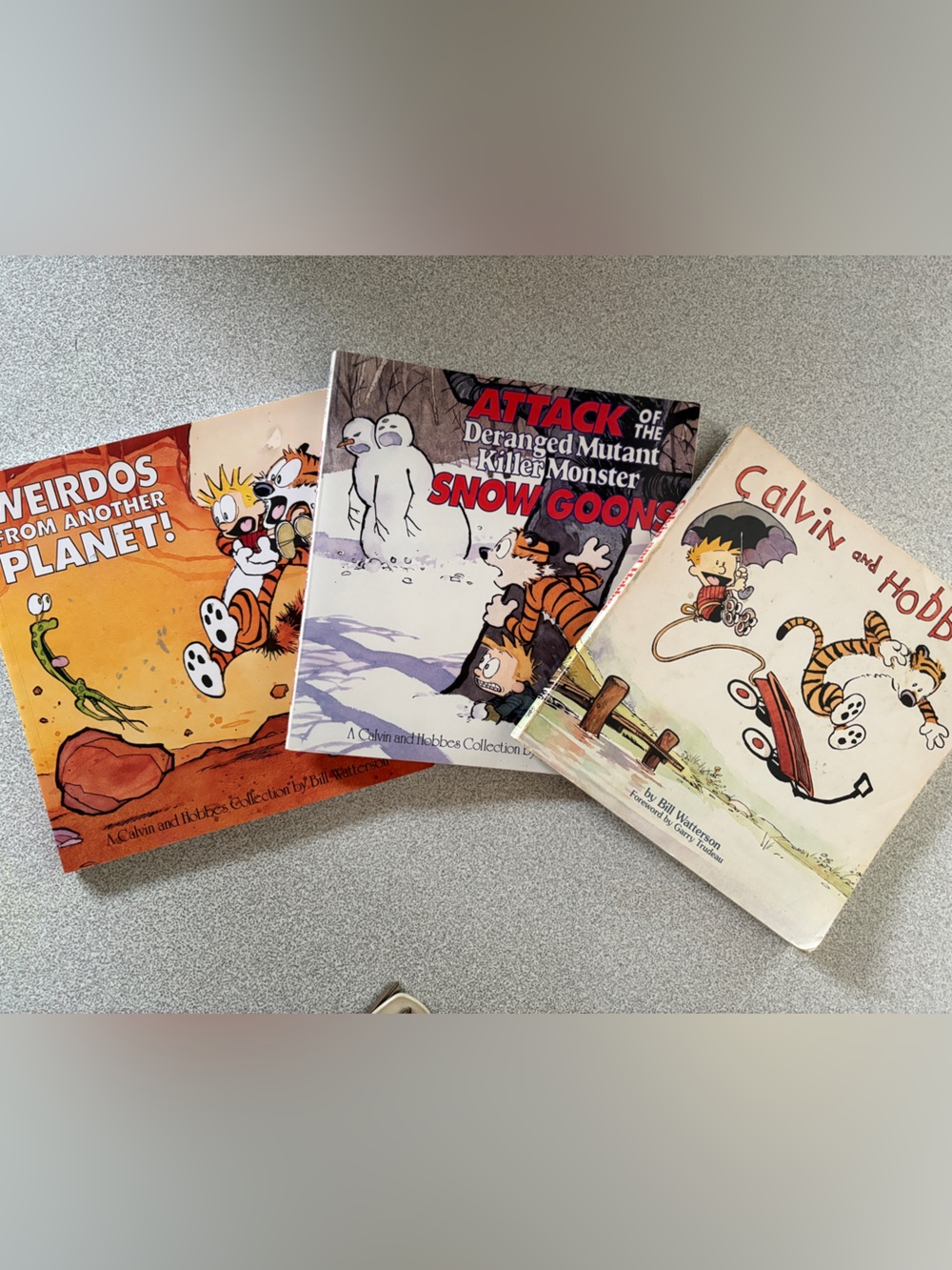 (2/$90) 3 Vintage Calvin and Hobbes Comic Books.